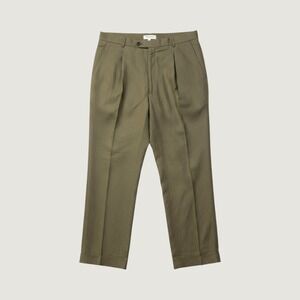Harold Powell Linen Trousers Mens 42 Brown Pleated Cuffed Herringbone Old Money
